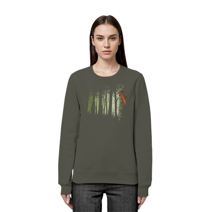 Eichhörnchen im Zwielicht-Wald - Organic Basic Unisex Sweatshirt