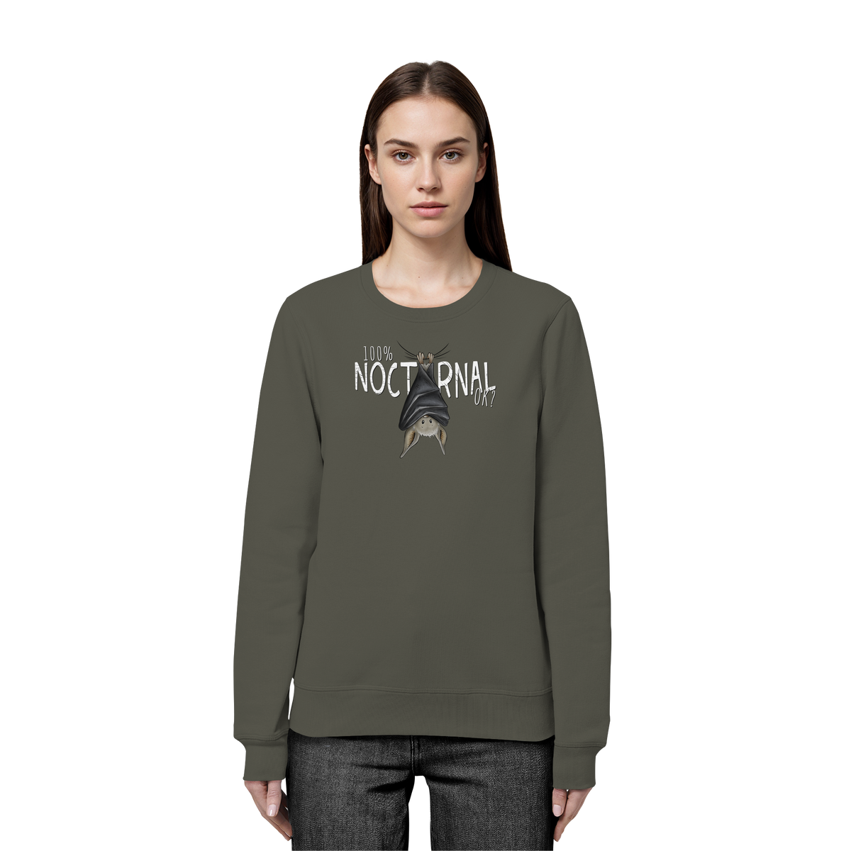 100% nachtaktive Fledermaus - Organic Basic Unisex Sweatshirt