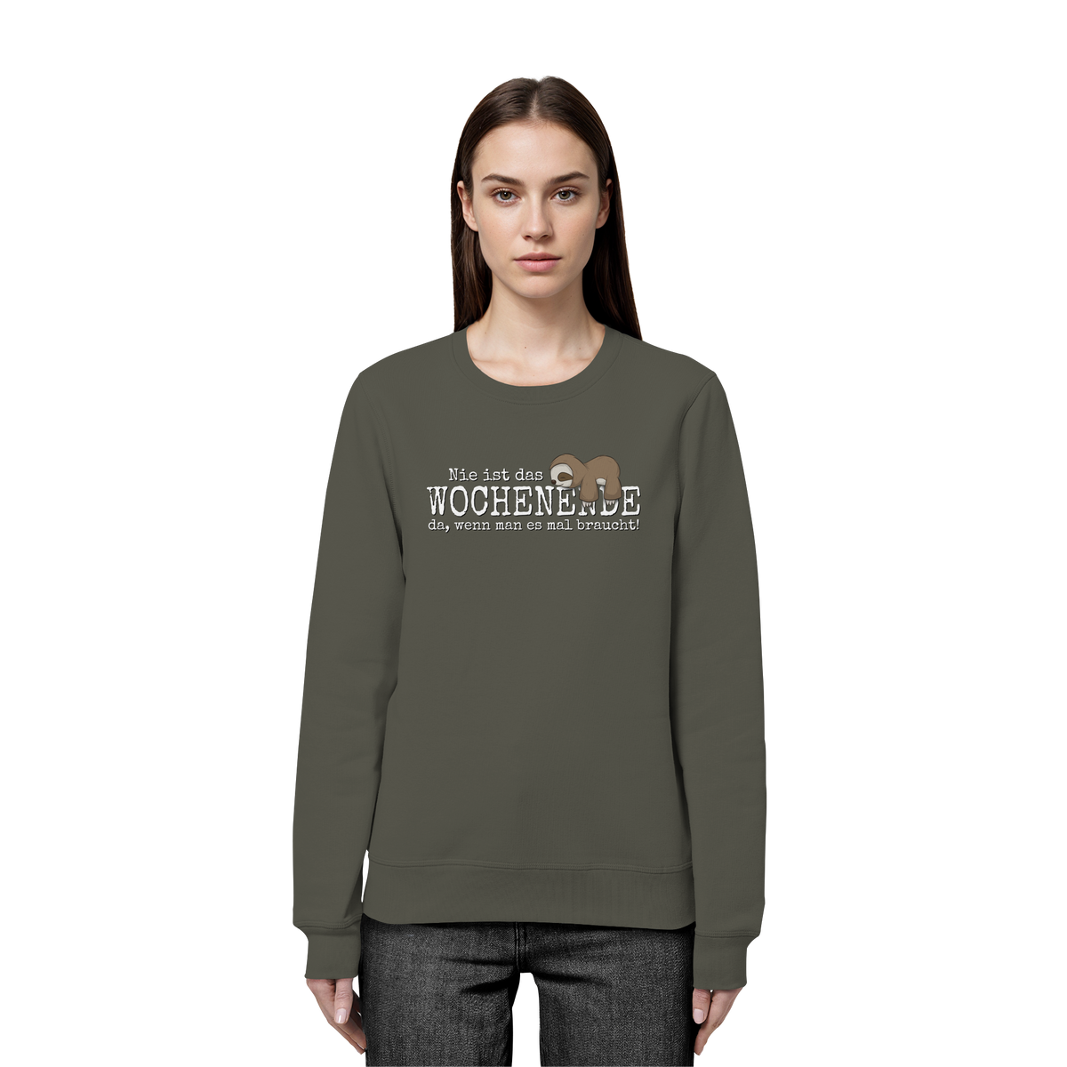 Kawaii Faultier Wochenende - Organic Basic Unisex Sweatshirt