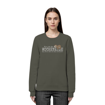 Kawaii Faultier Wochenende - Organic Basic Unisex Sweatshirt