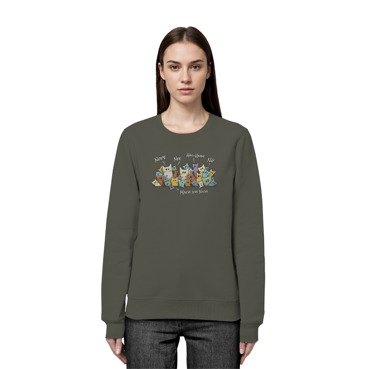 Nope, Nee, Nö Katzen - Organic Basic Unisex Sweatshirt