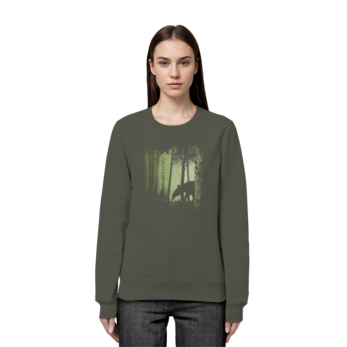 Lässiger Tapir im Zwielicht Wald - Organic Basic Unisex Sweatshirt