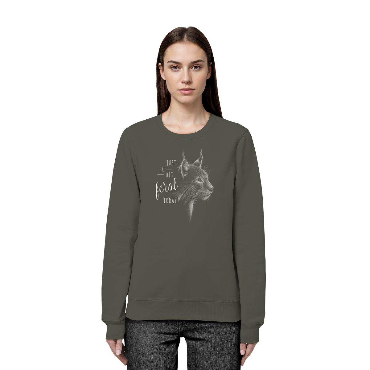 Just A Bit Feral Today! Wildkatze - Organic Basic Unisex Sweatshirt