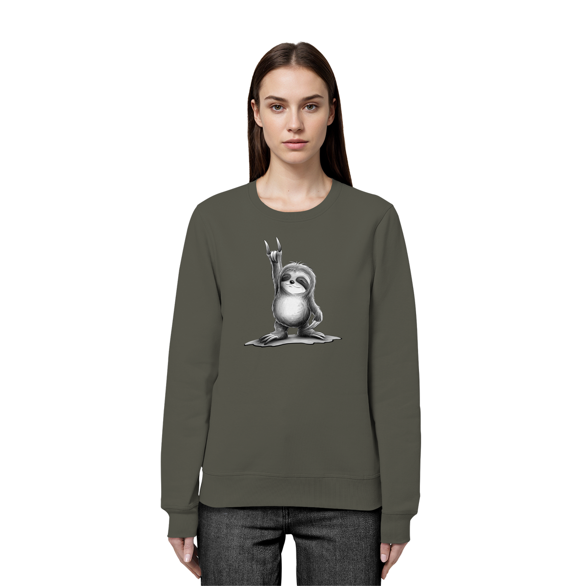 Rock On Party Faultier - Organic Basic Unisex Sweatshirt