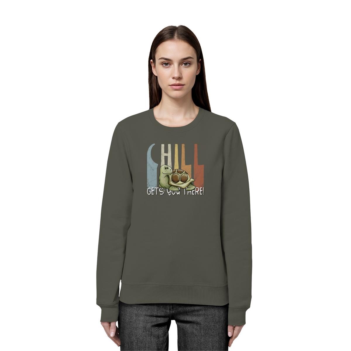 Gechillt gemütliche Schildkröte - Organic Basic Unisex Sweatshirt