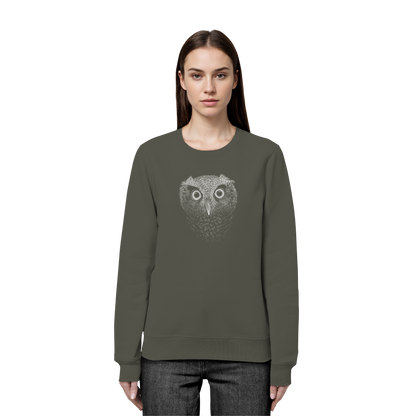 Eule Kritzelkunst Illustration - Organic Basic Unisex Sweatshirt