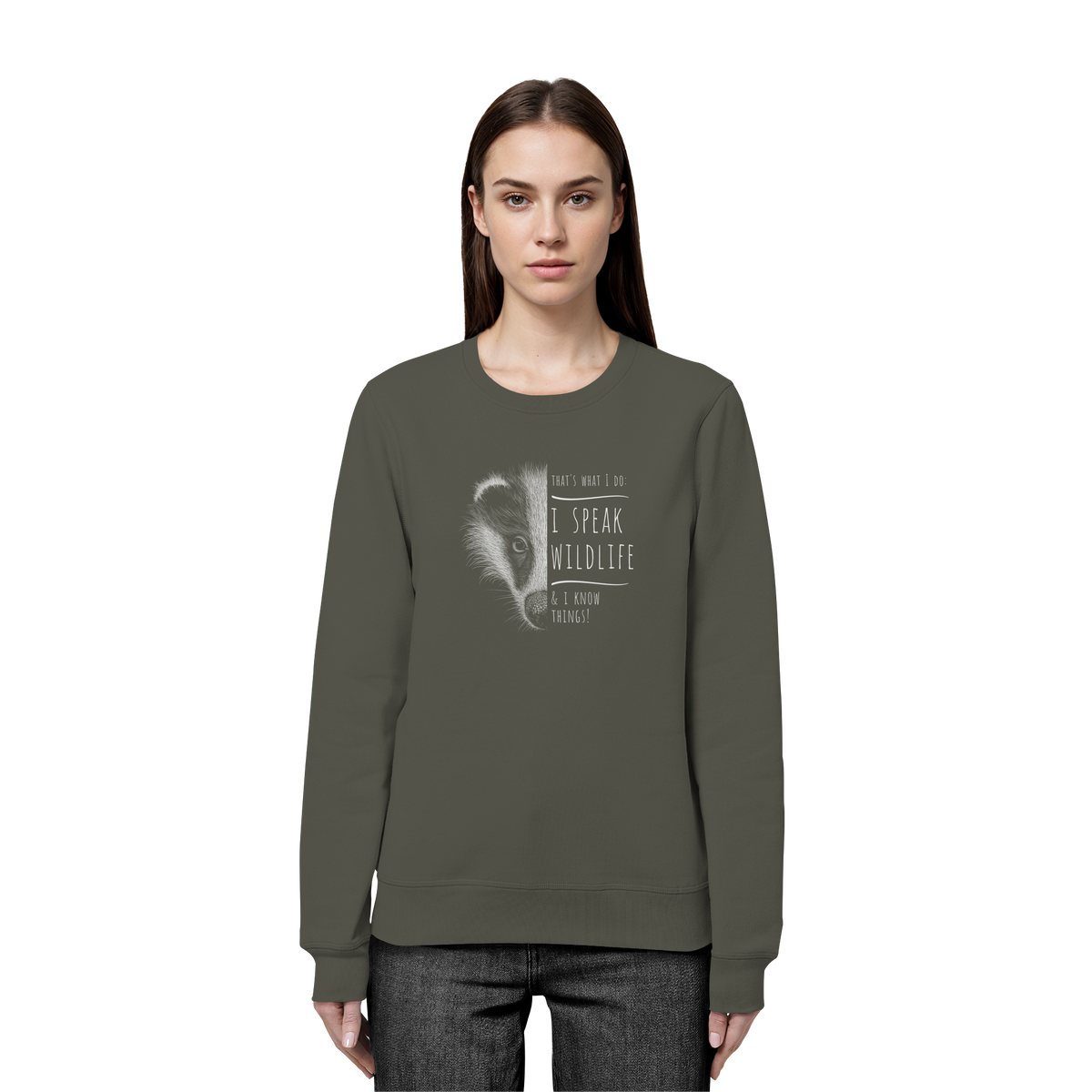 I Speak Wildlife And I Know Things! Dachs - Organic Basic Unisex Sweatshirt