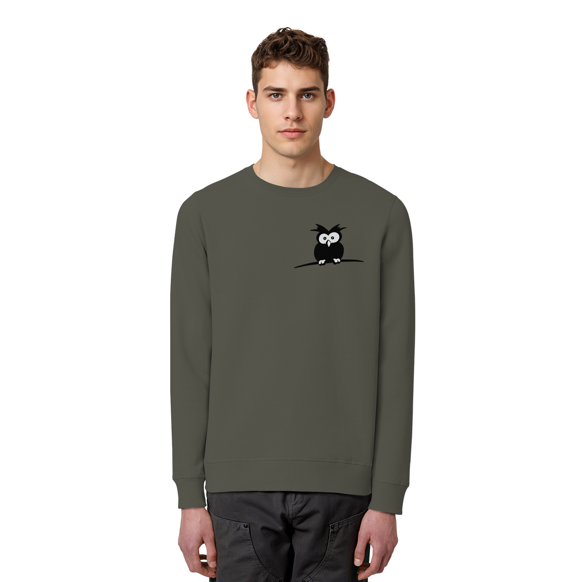 Kleine struppige Eule - Organic Basic Unisex Sweatshirt