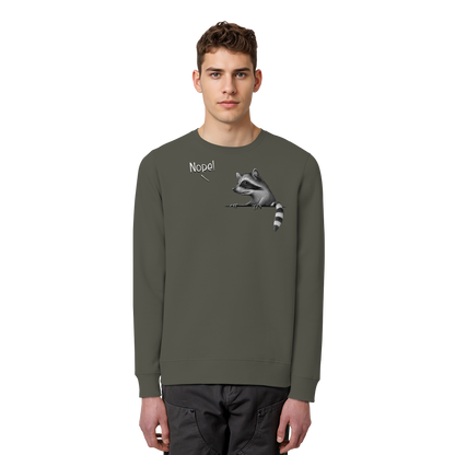 Nope! Frecher verwegener Waschbär - Organic Basic Unisex Sweatshirt