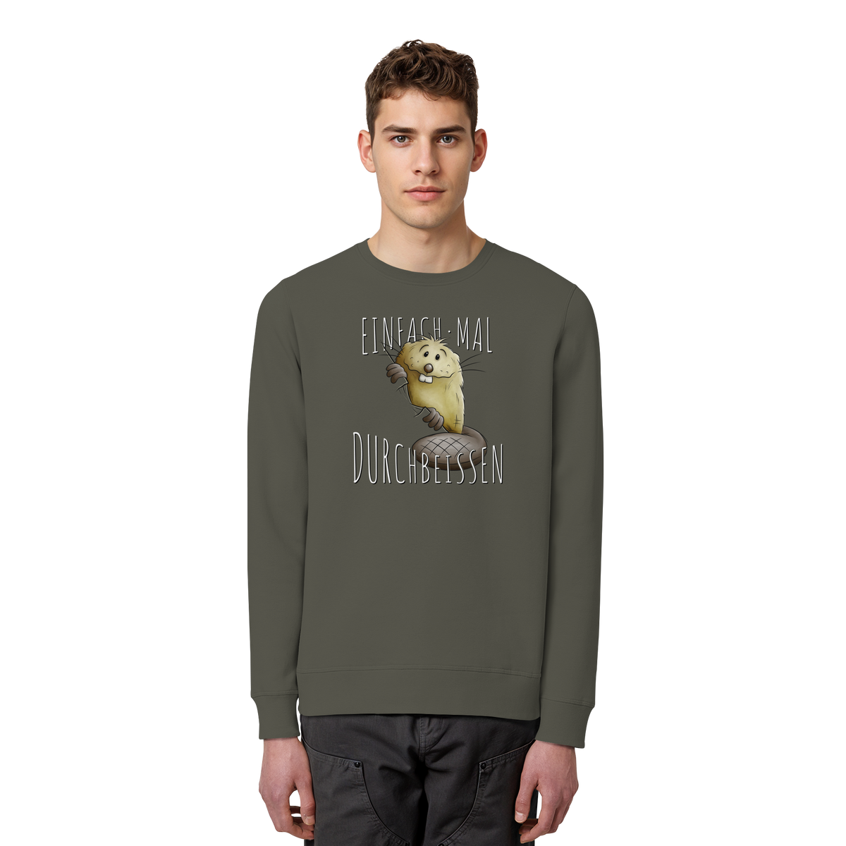 Einfach mal Durchbeissen Biber - Organic Basic Unisex Sweatshirt