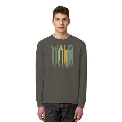 Wald Retro Forst Schriftzug - Organic Basic Unisex Sweatshirt