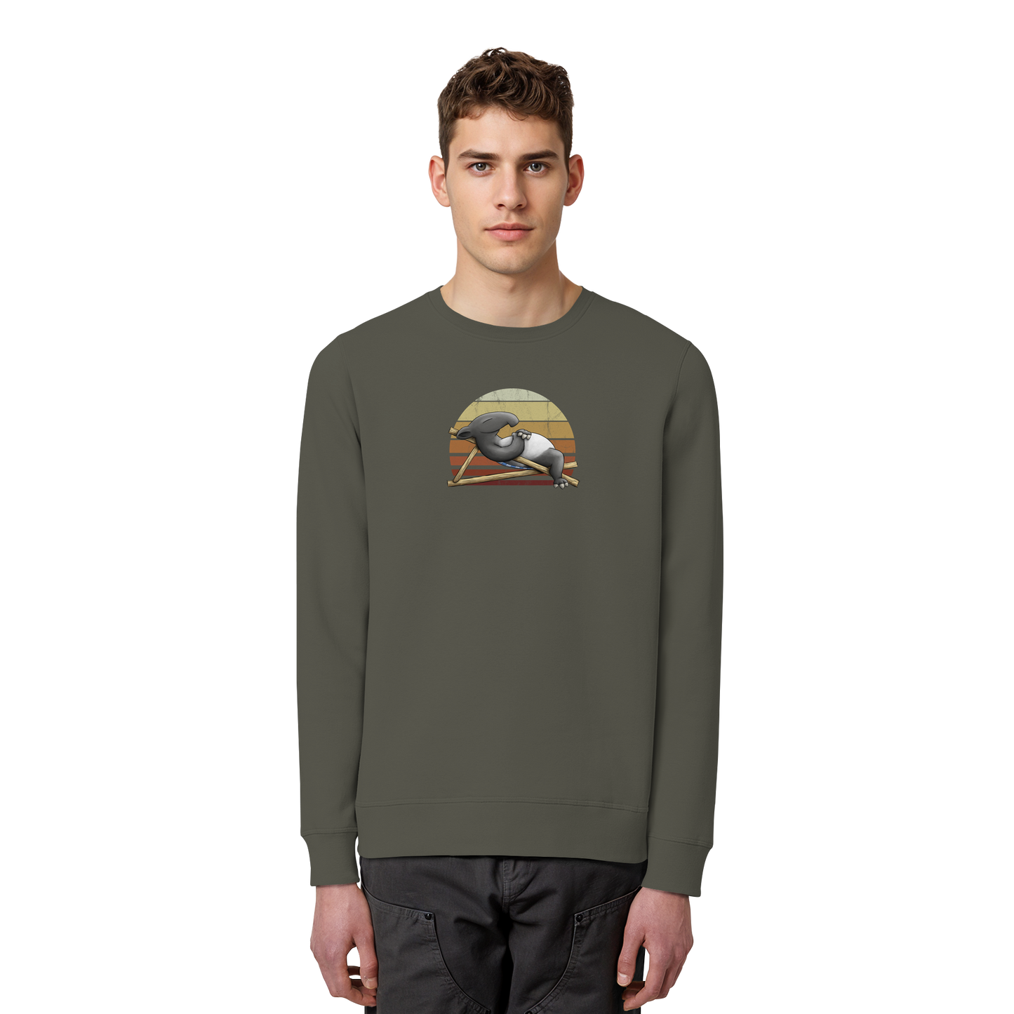 Lässiger Retro Sundown Tapir - Organic Basic Unisex Sweatshirt
