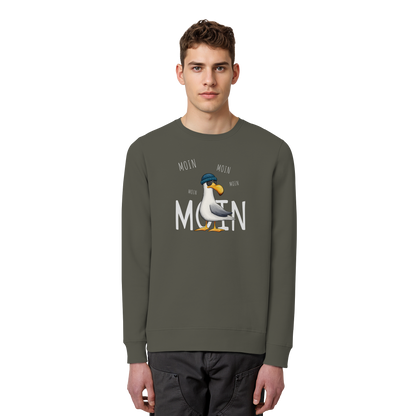 Moin Moin Lässige Hipster Möwe  - Organic Basic Unisex Sweatshirt