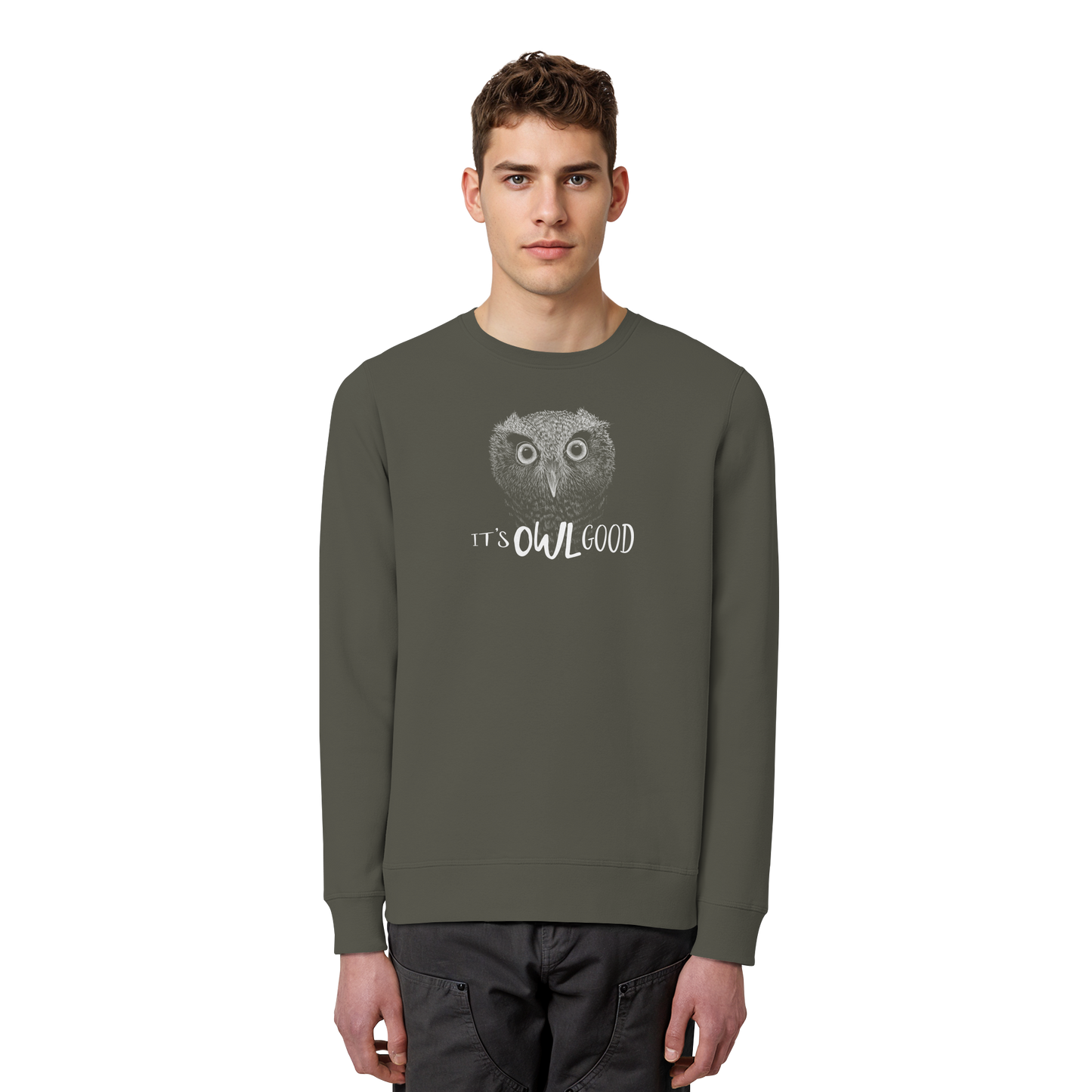 OWL Good | Kritzel-Kunst-Eule - Organic Basic Unisex Sweatshirt