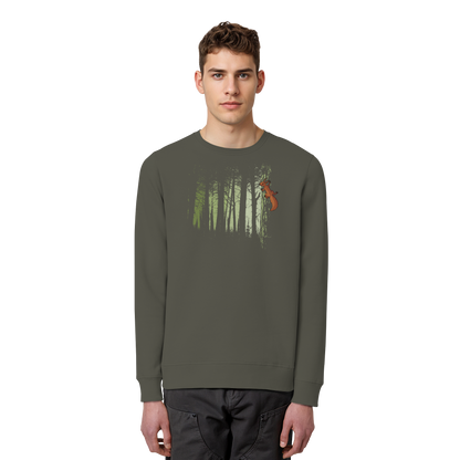 Eichhörnchen im Zwielicht-Wald - Organic Basic Unisex Sweatshirt