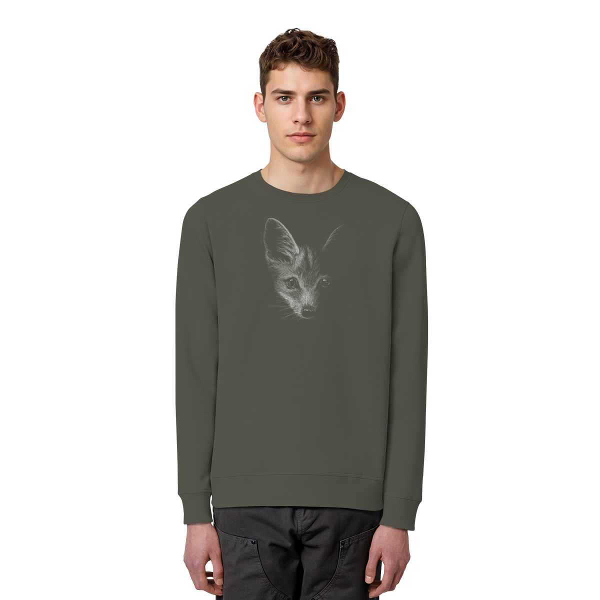 Fuchs Kritzelkunst Illustration - Organic Basic Unisex Sweatshirt