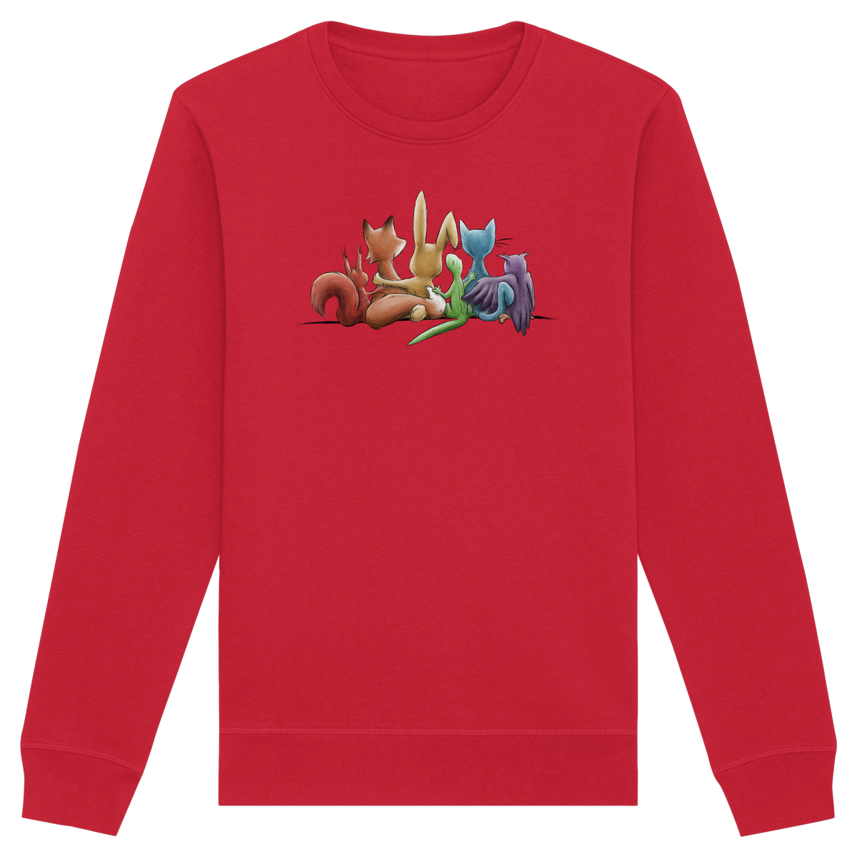 Regenbogen Tiere für Freundschaft, Toleranz und Vielfalt - Organic Basic Unisex Sweatshirt