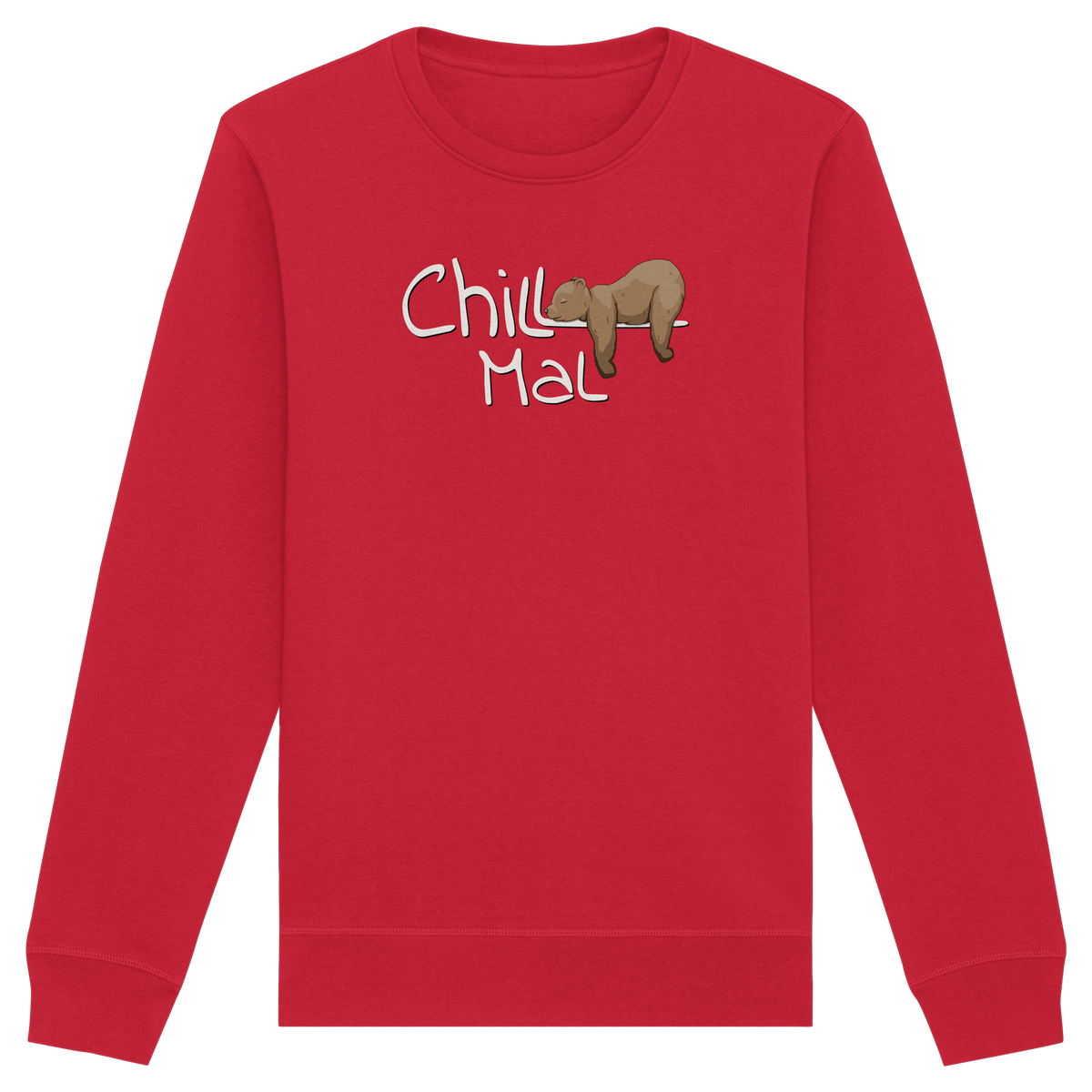 Chill Mal schläfriger Braunbär - Organic Basic Unisex Sweatshirt