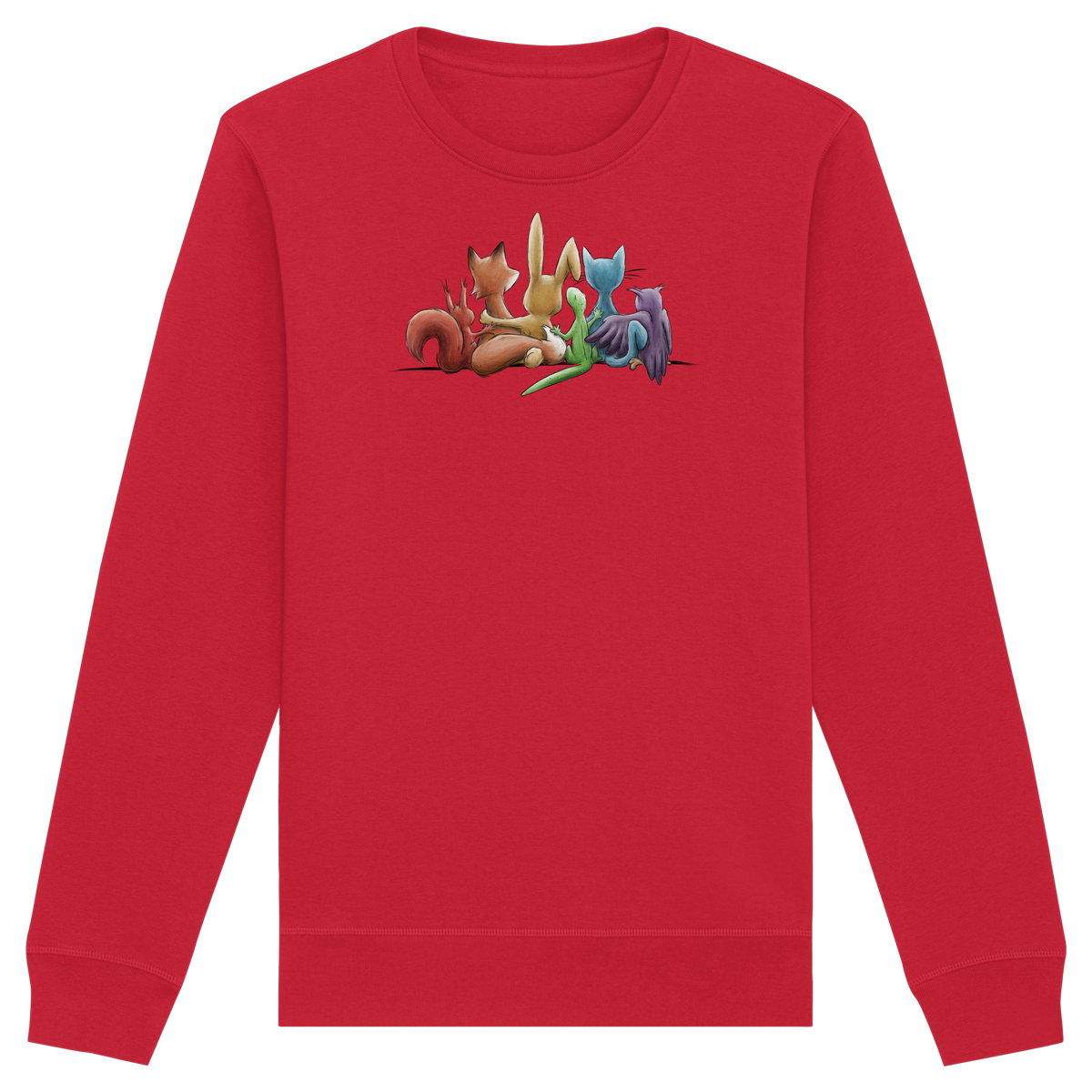 Regenbogen Tiere für Freundschaft, Toleranz und Vielfalt - Organic Basic Unisex Sweatshirt