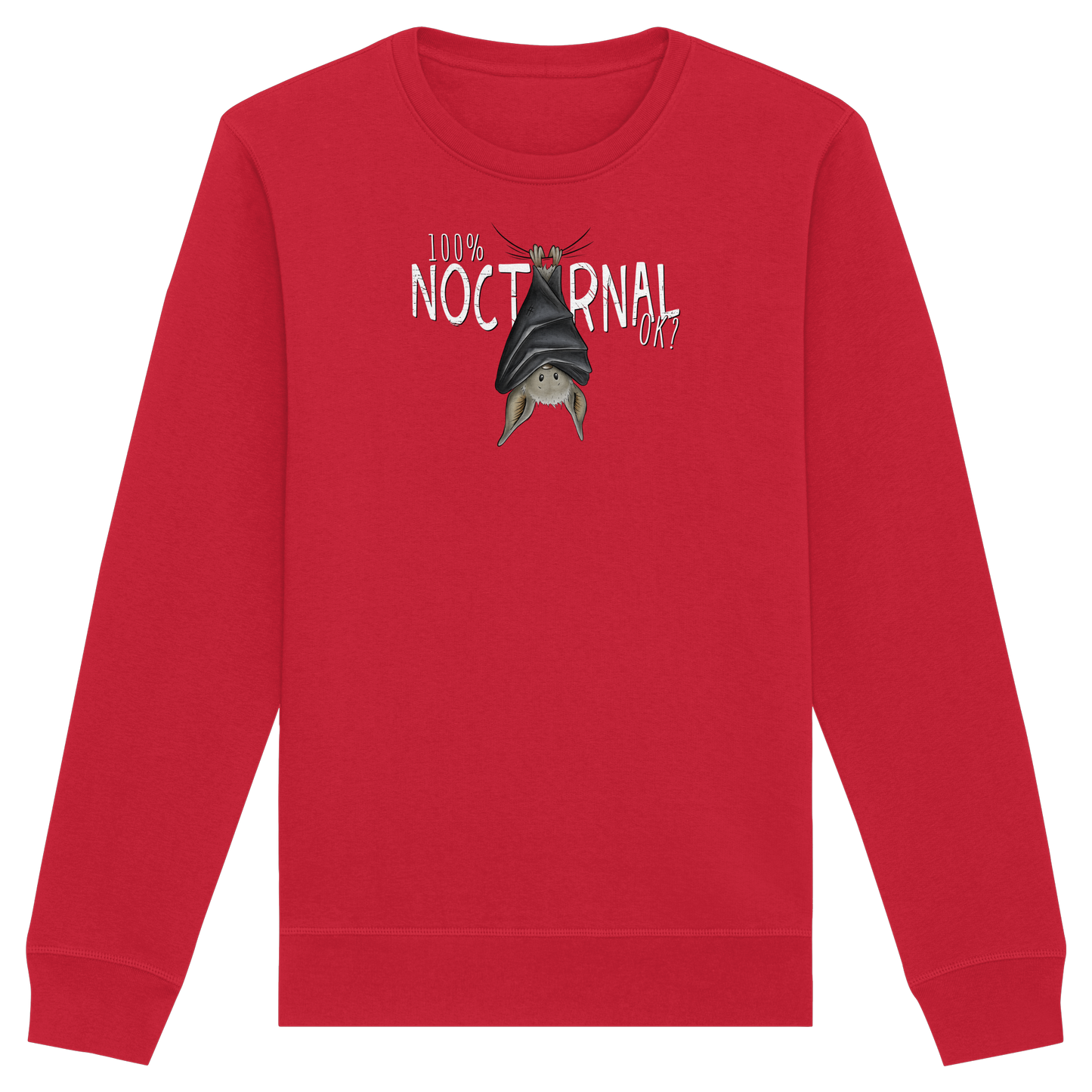 100% nachtaktive Fledermaus - Organic Basic Unisex Sweatshirt