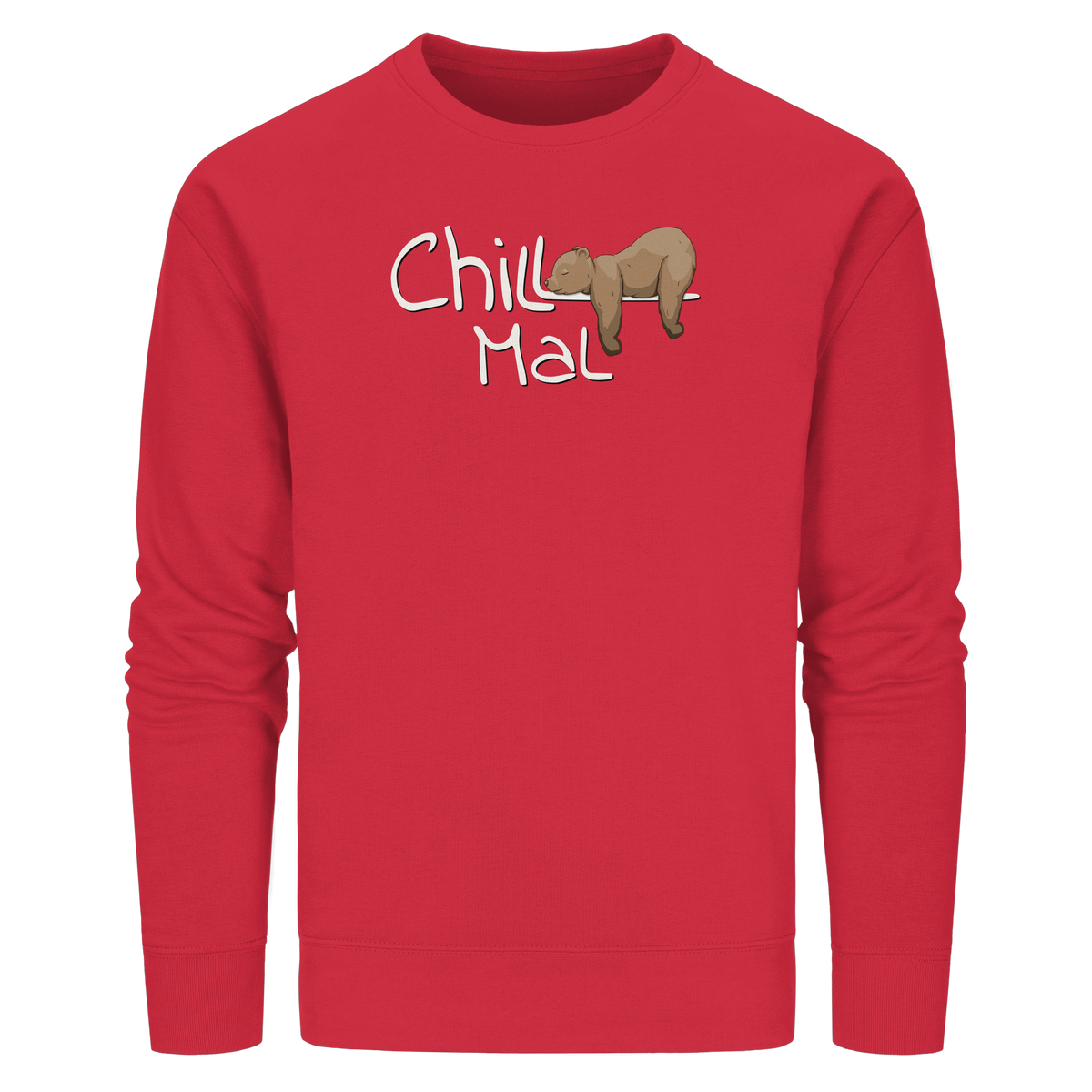 Chill Mal schläfriger Braunbär - Organic Basic Unisex Sweatshirt