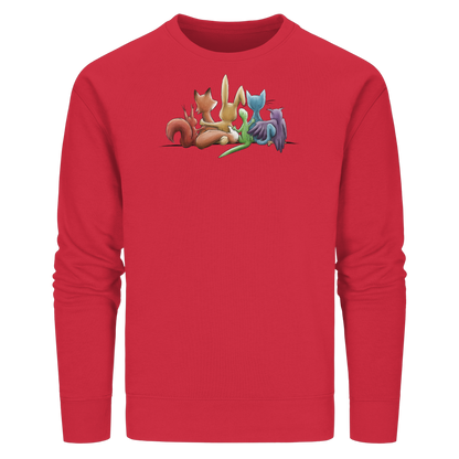 Regenbogen Tiere für Freundschaft, Toleranz und Vielfalt - Organic Basic Unisex Sweatshirt