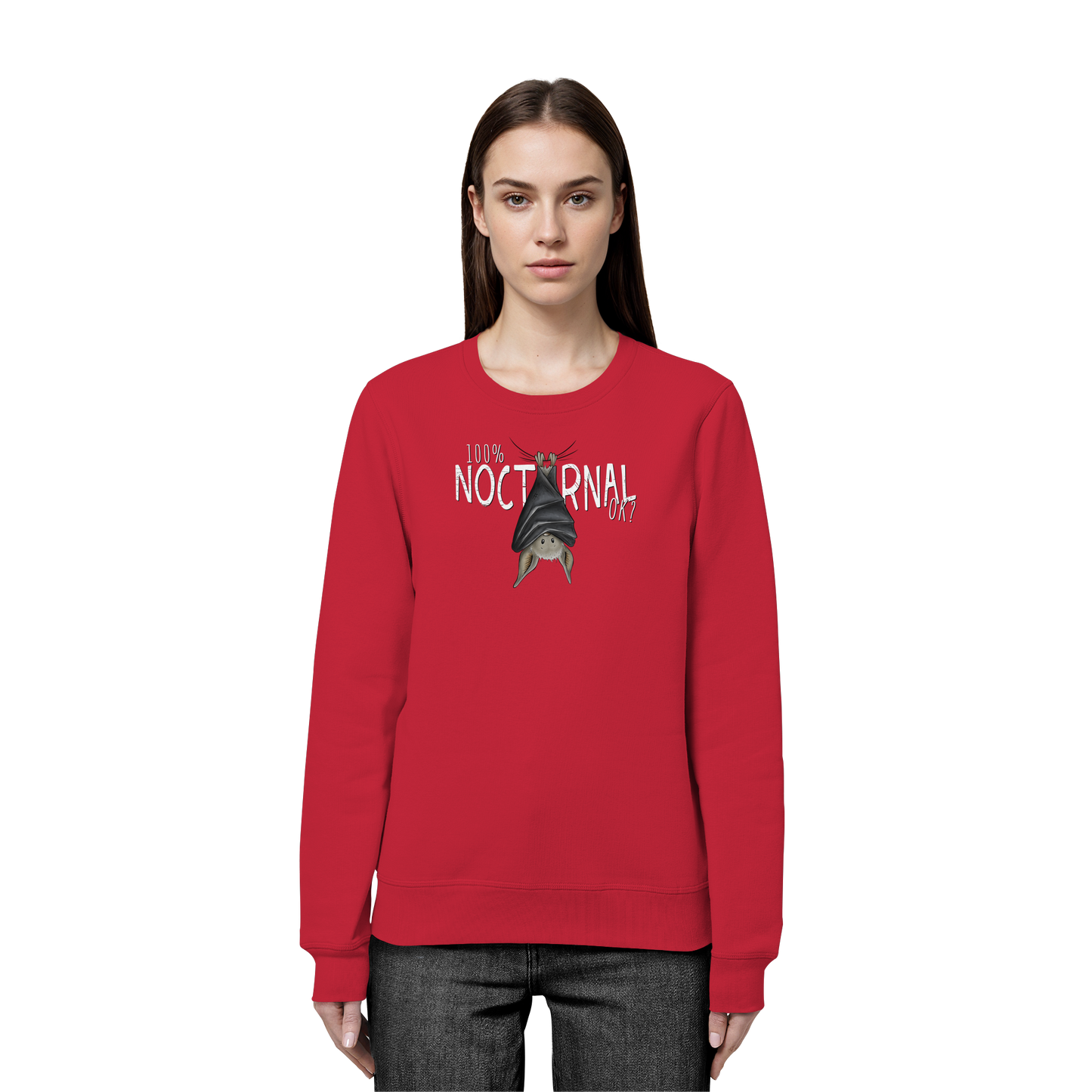 100% nachtaktive Fledermaus - Organic Basic Unisex Sweatshirt