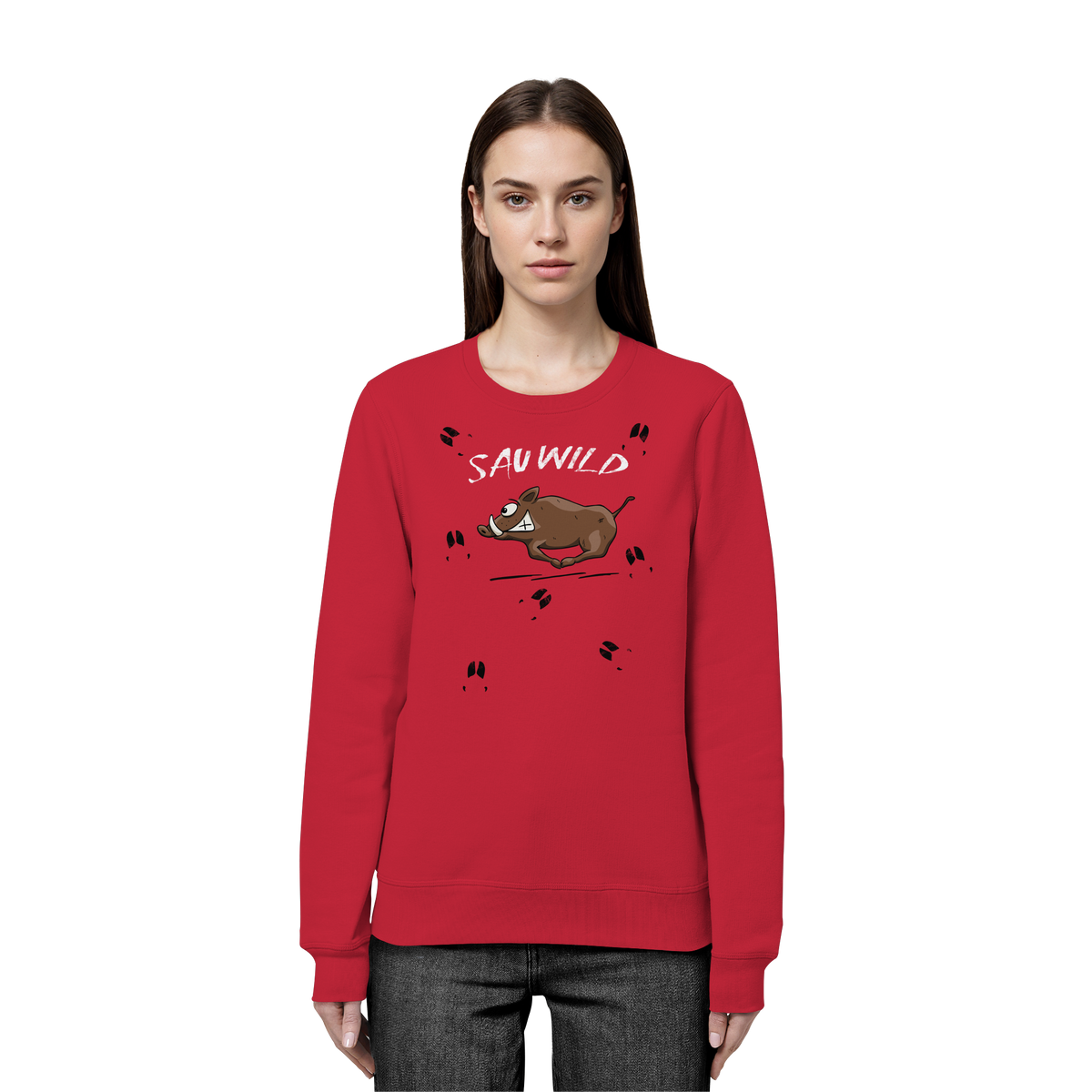 Sauwild wilde Sau | Wildschwein Keiler - Organic Basic Unisex Sweatshirt