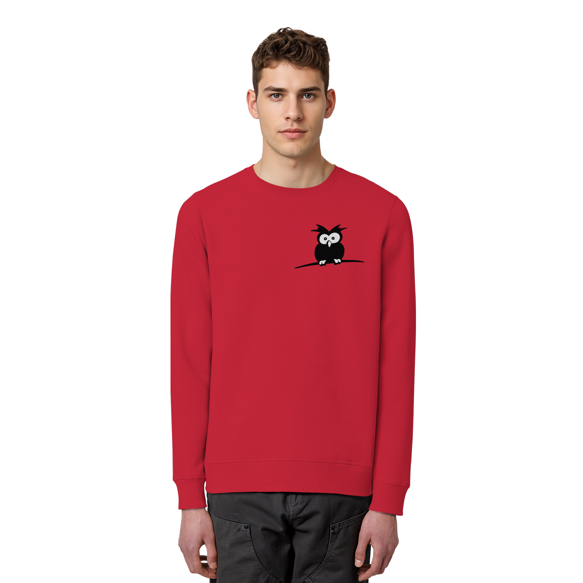 Kleine struppige Eule - Organic Basic Unisex Sweatshirt