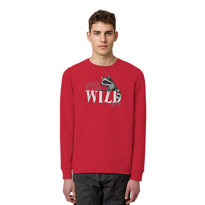 Bisschen wild heute! Waschbär - Organic Basic Unisex Sweatshirt
