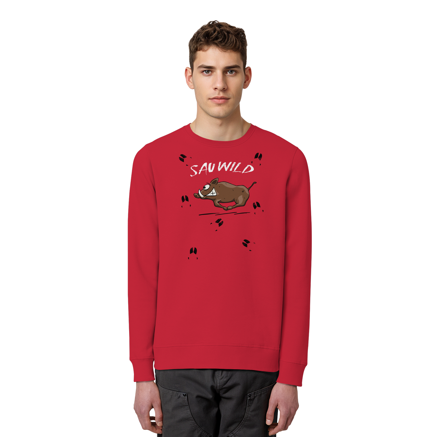 Sauwild wilde Sau | Wildschwein Keiler - Organic Basic Unisex Sweatshirt