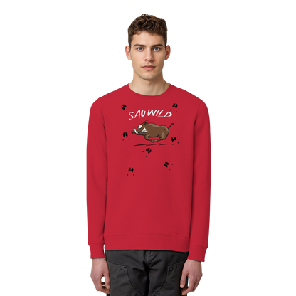 Sauwild wilde Sau | Wildschwein Keiler - Organic Basic Unisex Sweatshirt