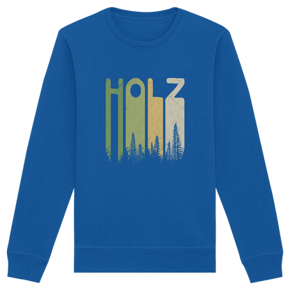 Holz Retro Wald Schriftzug - Organic Basic Unisex Sweatshirt