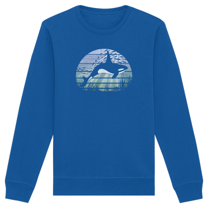 Retro Tiefsee Schwertwal Orca - Organic Basic Unisex Sweatshirt