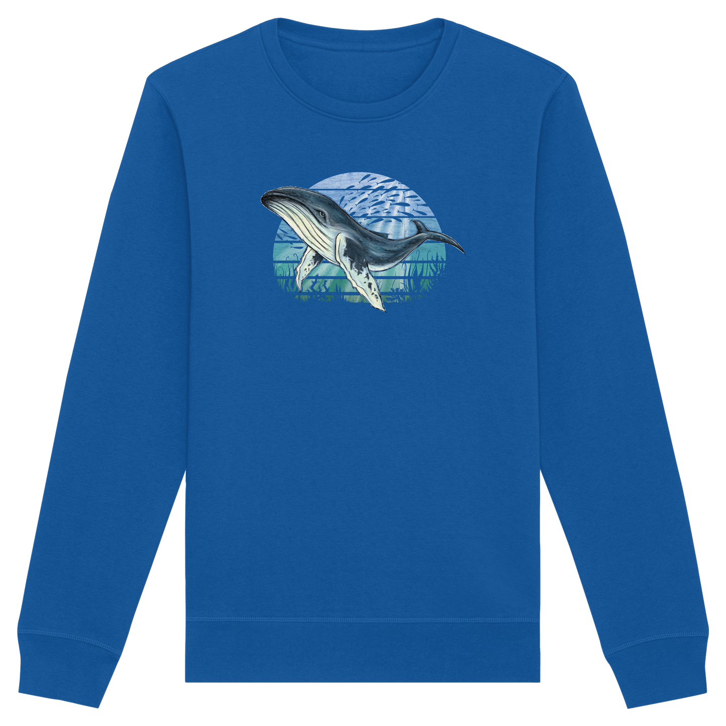Retro Unterwasser Buckelwal - Organic Basic Unisex Sweatshirt
