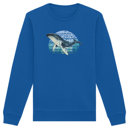 Retro Unterwasser Buckelwal - Organic Basic Unisex Sweatshirt