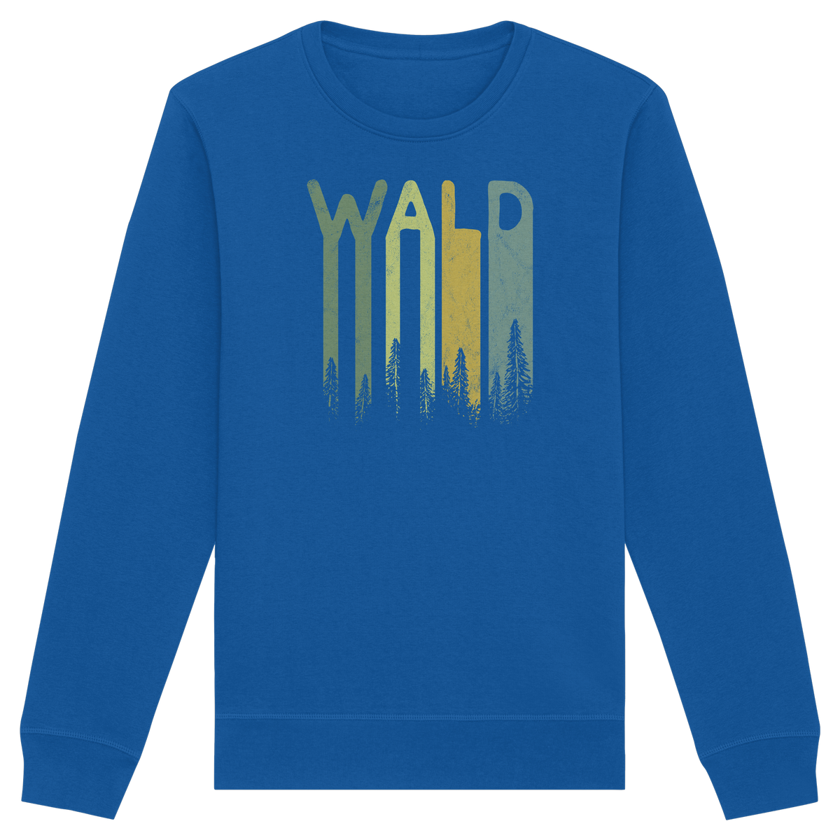 Wald Retro Forst Schriftzug - Organic Basic Unisex Sweatshirt