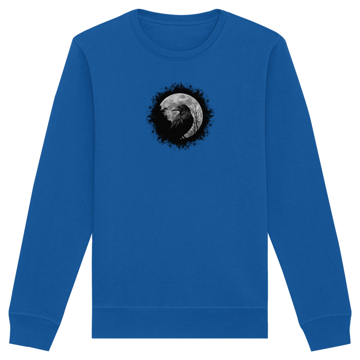 Schwarzer Rabe bei Vollmond  - Organic Basic Unisex Sweatshirt