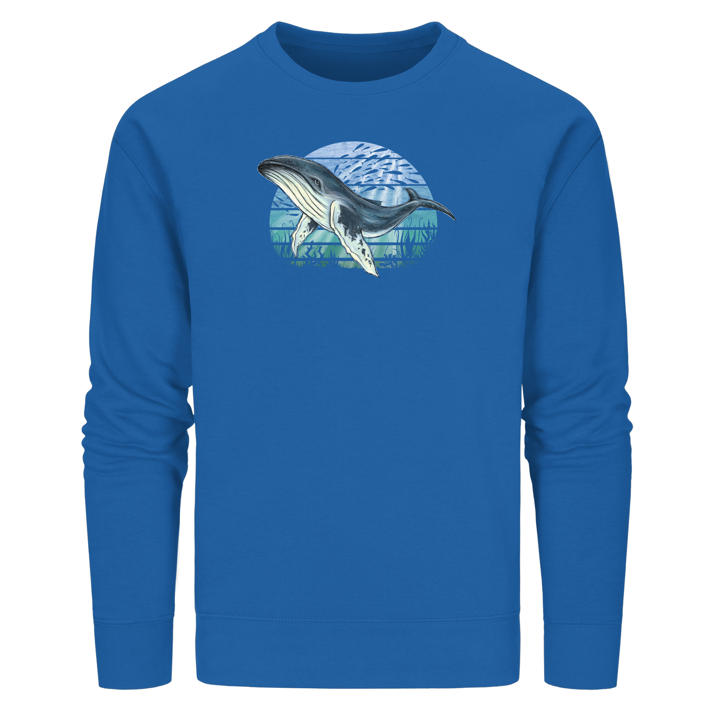 Retro Unterwasser Buckelwal - Organic Basic Unisex Sweatshirt