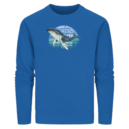 Retro Unterwasser Buckelwal - Organic Basic Unisex Sweatshirt