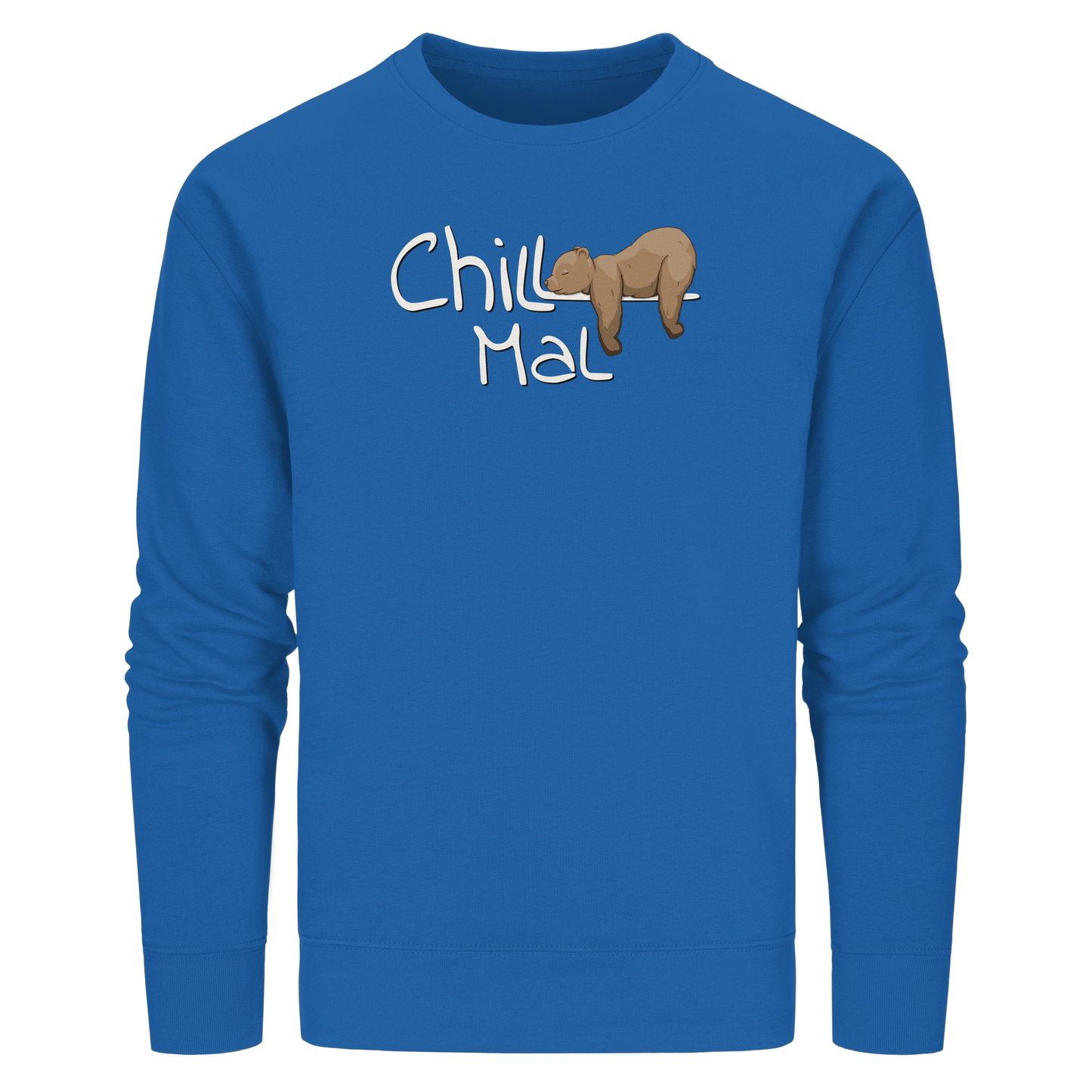 Chill Mal schläfriger Braunbär - Organic Basic Unisex Sweatshirt