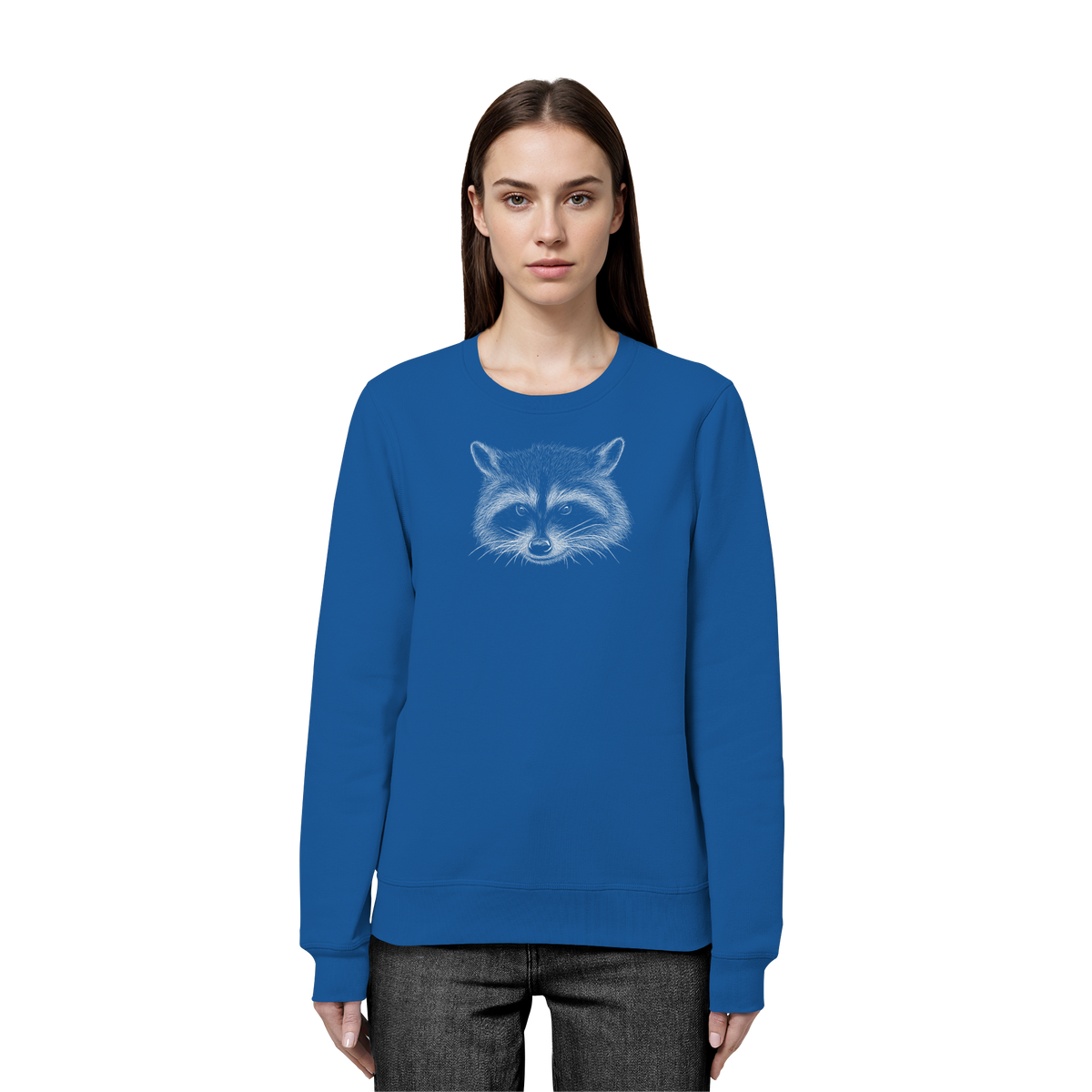 Waschbär Illustration Kritzelkunst - Organic Basic Unisex Sweatshirt