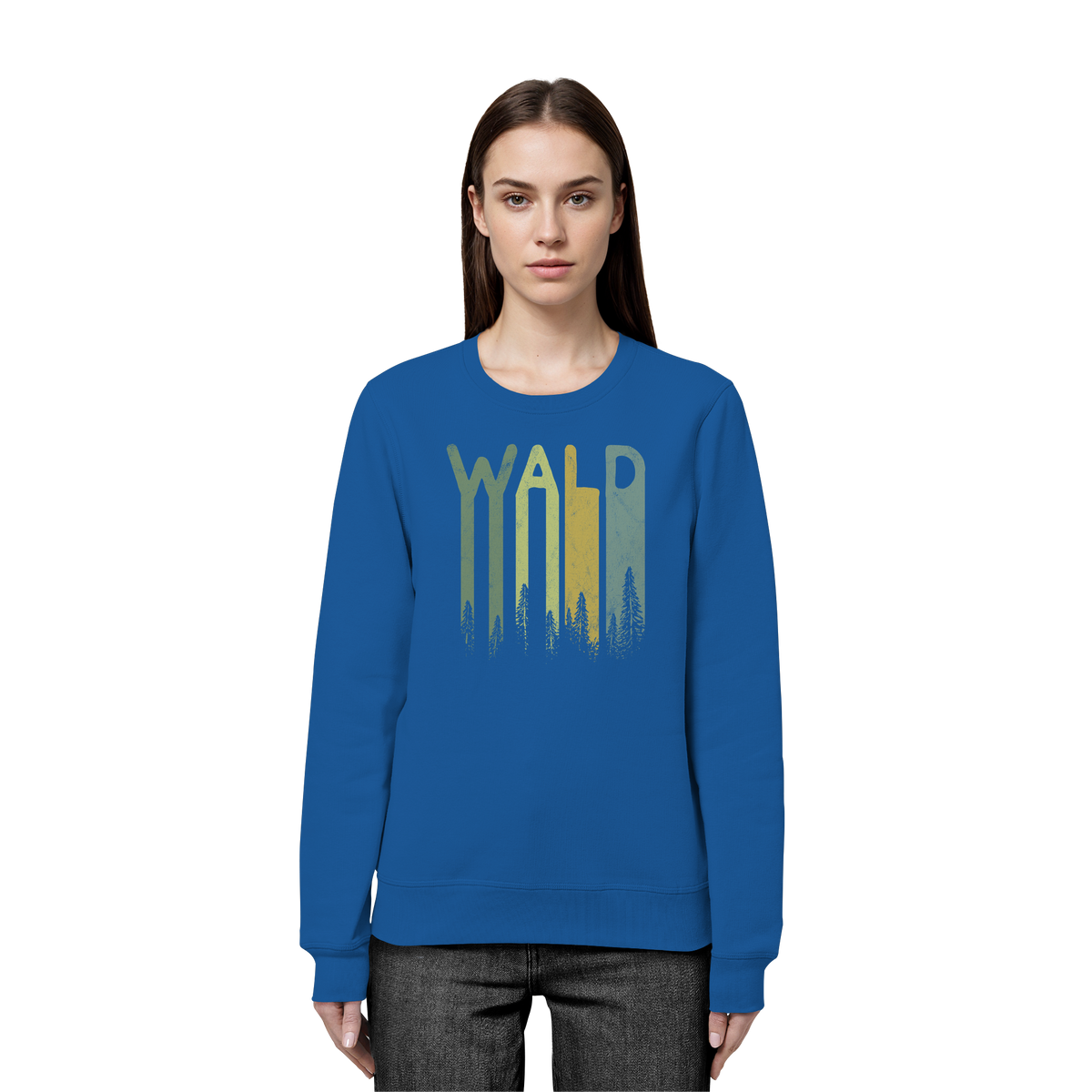 Wald Retro Forst Schriftzug - Organic Basic Unisex Sweatshirt