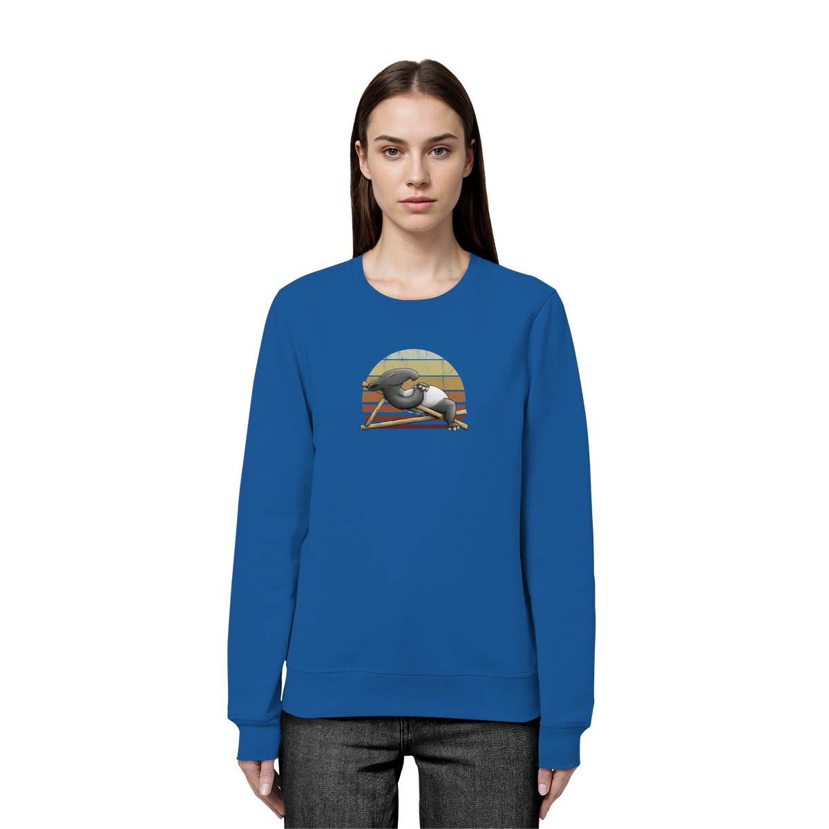 Lässiger Retro Sundown Tapir - Organic Basic Unisex Sweatshirt