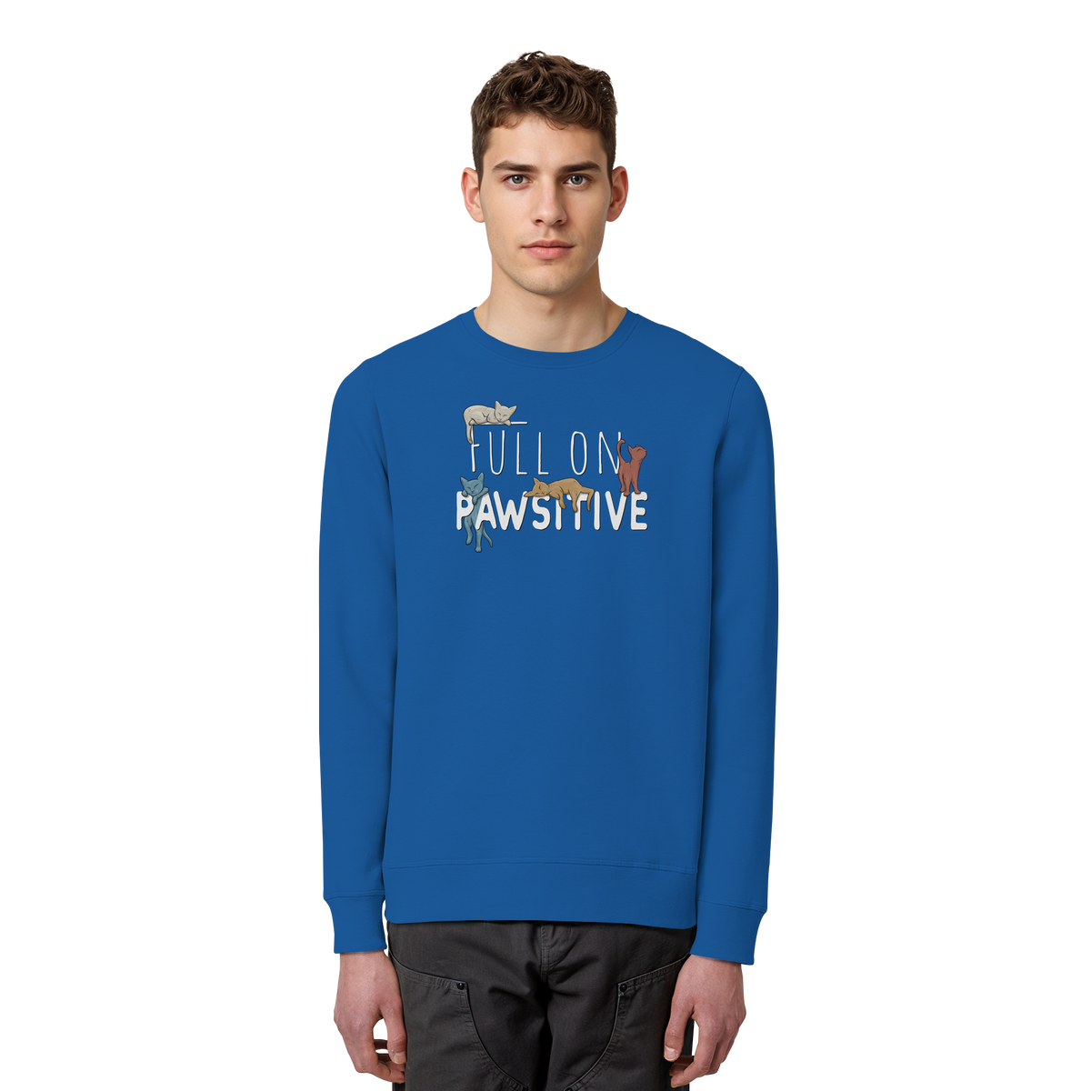 Full On Pawsitive! Gechillte Katzen - Organic Basic Unisex Sweatshirt