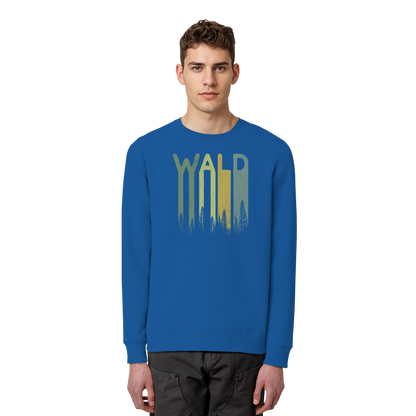 Wald Retro Forst Schriftzug - Organic Basic Unisex Sweatshirt