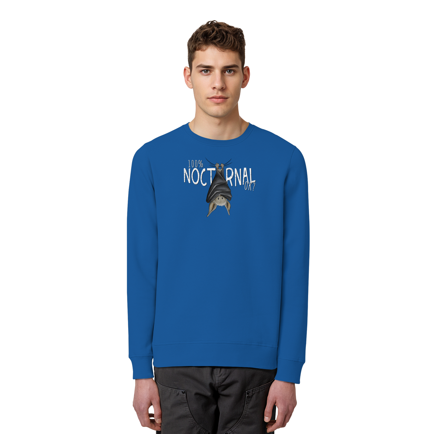 100% nachtaktive Fledermaus - Organic Basic Unisex Sweatshirt