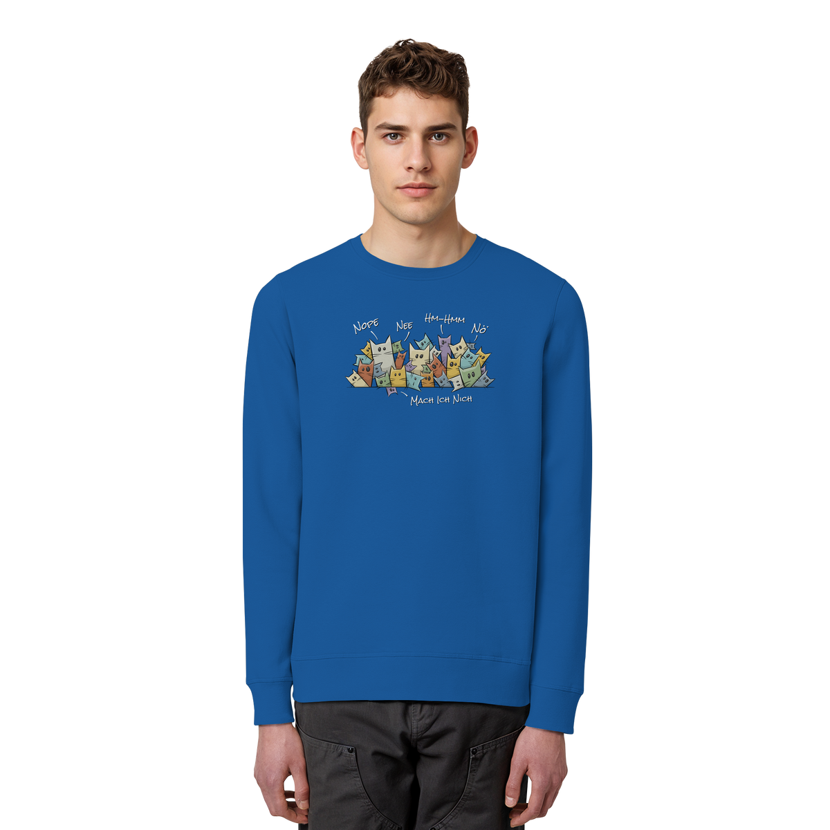 Nope, Nee, Nö Katzen - Organic Basic Unisex Sweatshirt