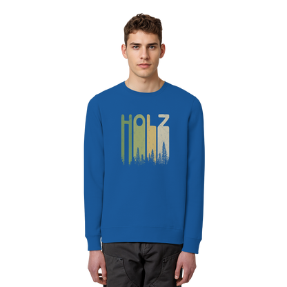 Holz Retro Wald Schriftzug - Organic Basic Unisex Sweatshirt