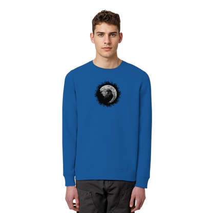 Schwarzer Rabe bei Vollmond  - Organic Basic Unisex Sweatshirt